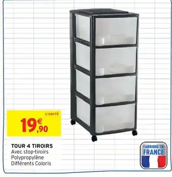 Intermarché Tour 4 tiroirs offre