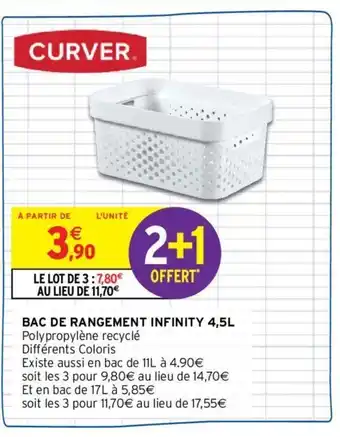 CURVER bac de rangement infinity 4,5L