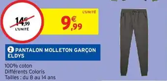 Intermarché ELDYS pantalon molleton garçon offre