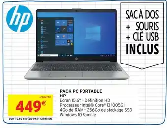 Intermarché HP pack pc portable offre