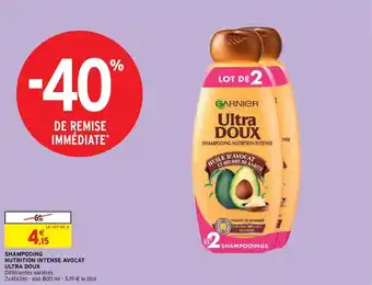 Intermarché ULTRA DOUX shampooing nutrition intense avocat offre