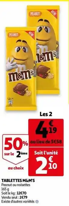Auchan Tablettes m&m's offre