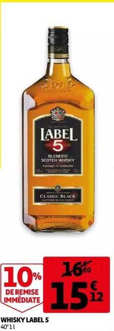 Auchan Whisky label 5 offre