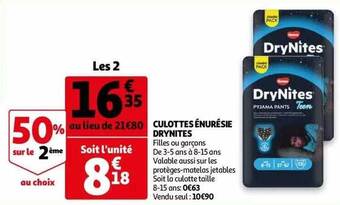 Auchan Culottes énurésie drynites offre