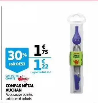 Auchan Compas métal auchan offre