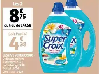 Auchan Lessive super croix offre
