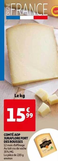 Auchan Comté aop juraflore fort des rousses offre