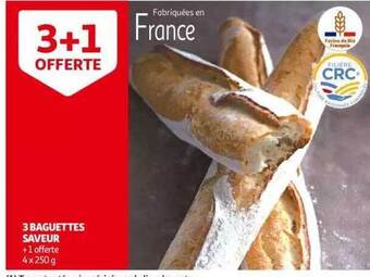 Auchan 3 baguettes saveur offre