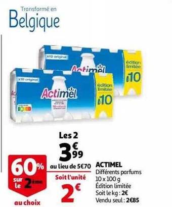 Auchan Actimel offre