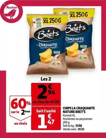 Chips la croquante nature's bret's
