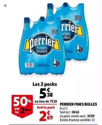 Auchan Perrier fines bulles offre