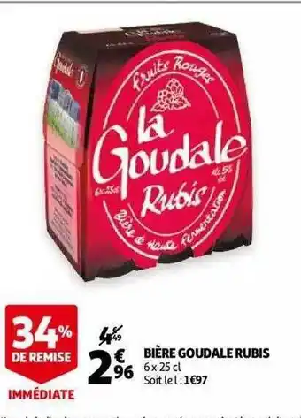 Auchan Bière goudale rubis offre