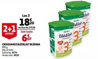 Auchan Croissance blédilait blédina offre