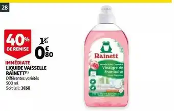 Auchan Liquide vaisselle rainett offre