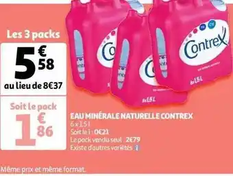 Auchan Eau minérale naturelle contrex offre