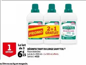 Auchan Désinfectant du linge sanytol offre