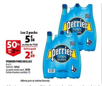 Auchan Perrier fines bulles offre