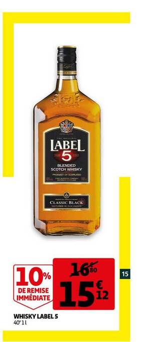 Auchan Whisky label 5 offre