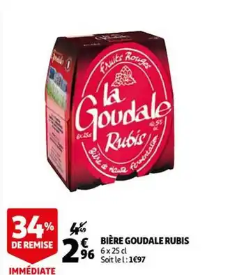 Auchan Bière goudale rubis offre