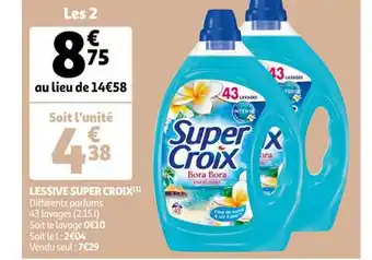 Auchan Lessive super croix offre