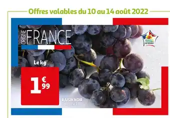 Auchan Raisin noir offre