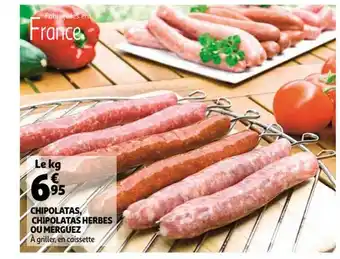 Auchan Chipolatas, chipolatas herbes ou merguez offre
