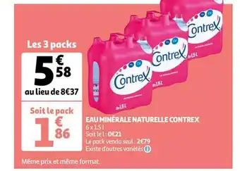 Auchan Eau minérale naturelle contrex offre