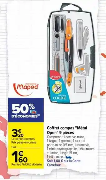 Carrefour Coffret compas offre