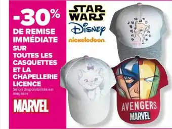 Carrefour Casquettes et chapellerie licence marvel offre