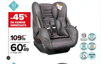Carrefour Le siège auto offre