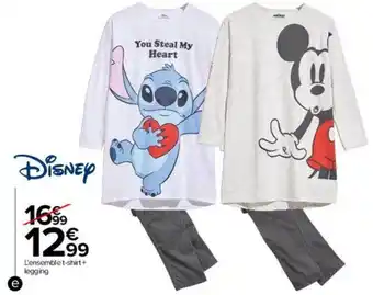 Carrefour L'ensemble t-shirt + legging disney offre