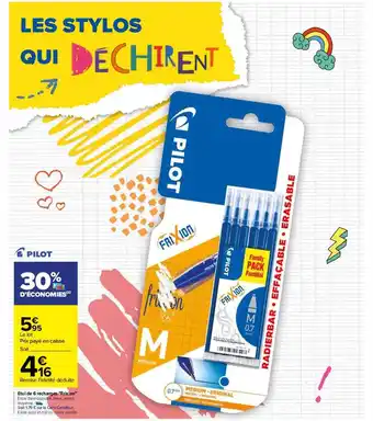 Carrefour Étui de 6 recharge offre