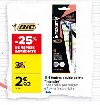 Carrefour 6 feutres double pointe offre