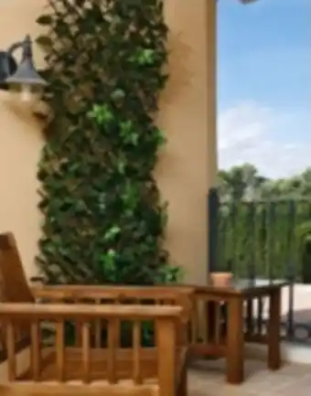 E.Leclerc Brico Treillis extensible osier naturel avec feuilles de lierre| dimensions 1x2 m offre