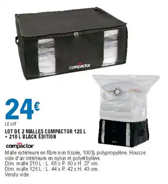 E.Leclerc Lot De 2 Malles Compactor 125 L offre