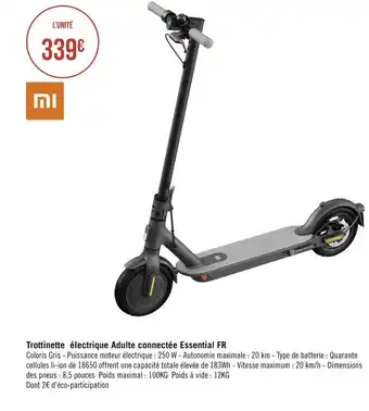 Géant Casino Xiaomi trottinette électrique adulte connectée essential fr offre