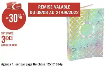 Géant Casino Agenda 1 jour par page no chose 12x17 384p offre