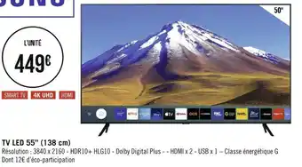 Géant Casino Samsung tv led 55’’ (138 cm) offre