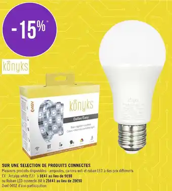 Géant Casino Konyks bon plan sur une selection de produits connectes de la marque konyks offre
