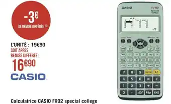 Casio calculatrice fx92 special college