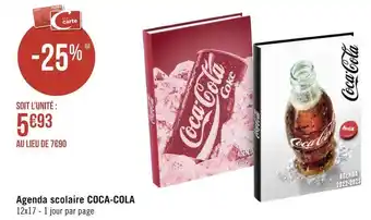 Géant Casino Agenda scolaire coca-cola offre