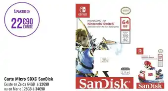 Sandisk carte micro sdxc