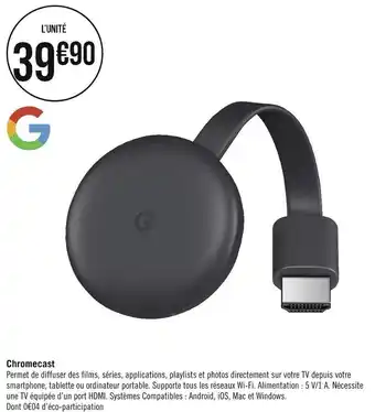 Géant Casino Chromecast chromecast offre