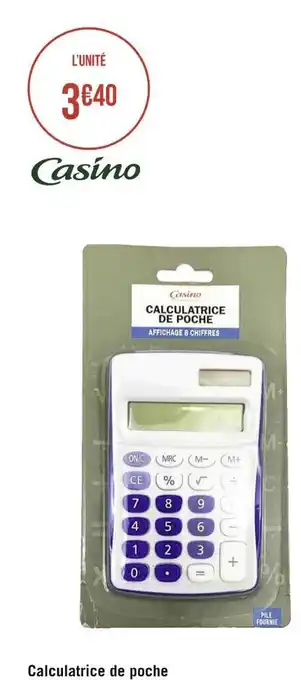 Casino calculatrice de poche