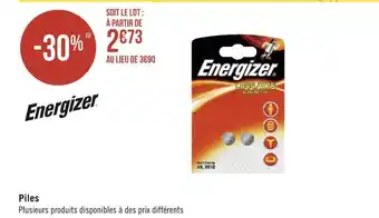 Géant Casino Energizer piles offre