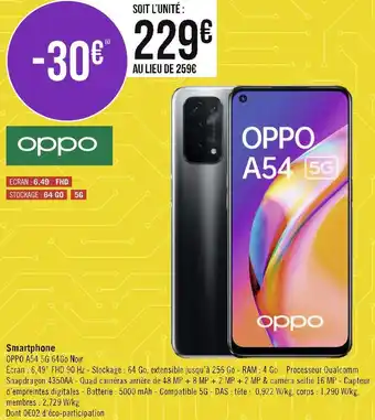 Géant Casino Oppo smartphone offre