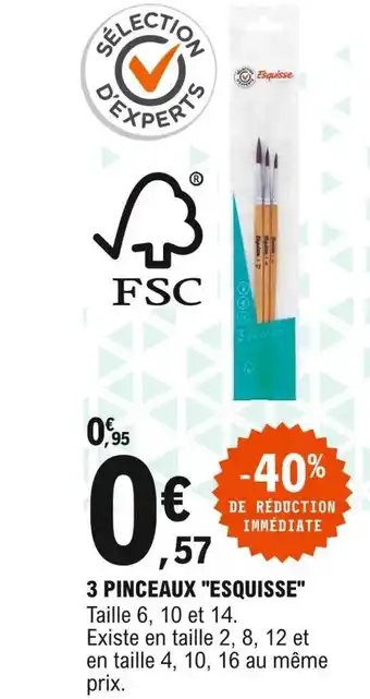 E.Leclerc 3 pinceaux offre