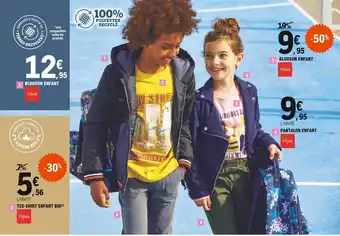 E.Leclerc Blouson enfant, tee-shirt enfant bio, blouson enfant, pantalon enfant offre
