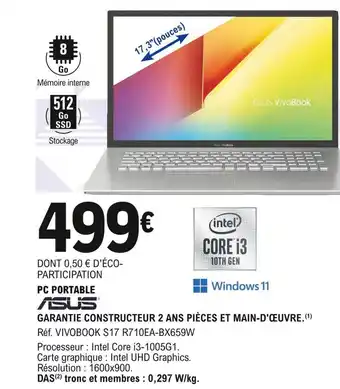 E.Leclerc Pc portable asus offre