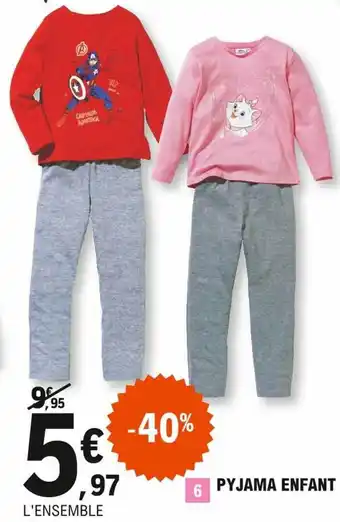 E.Leclerc Pyjama enfant offre